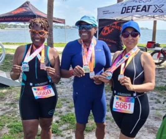 Competing in the St. Anthony's Triathlon - wrapaloc