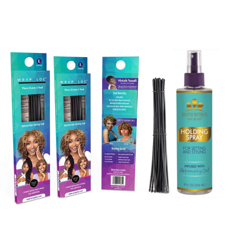 Wrap-A-Loc Styling Combo Bundle (3 Packs WAL + Holding Spray)
